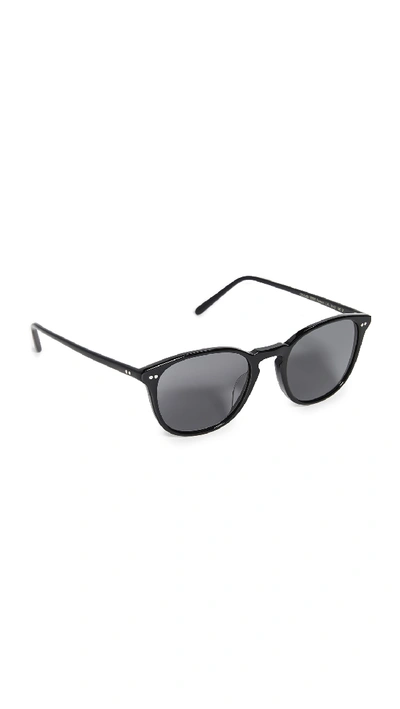 Shop Oliver Peoples Forman La Polarized Sunglasses In Black/grey Polar
