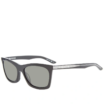 Shop Balenciaga Verso Sunglasses In Black