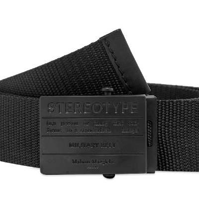 Shop Maison Margiela 11 Stereotype Webbing Belt In Black