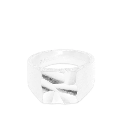 Shop All Blues Platform Ring In Silver