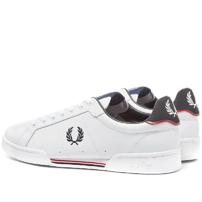 Shop Fred Perry Authentic B7222 Leather Sneaker In White