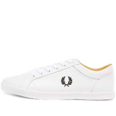 Shop Fred Perry Authentic Baseline Leather Sneaker In White