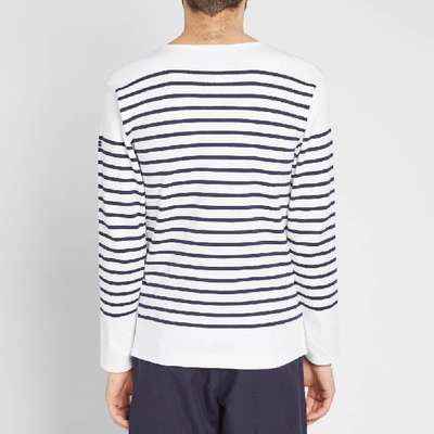 Shop Armor-lux 1140 Long Sleeve Sailor Tee In White