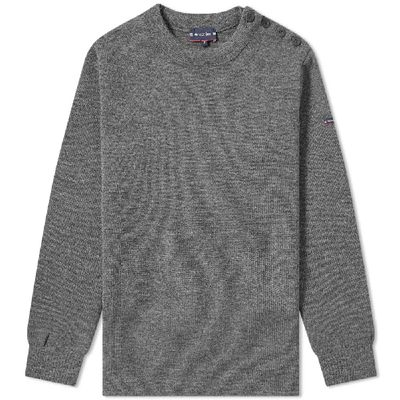 Shop Armor-lux 01901 Fouesnant Crew Knit In Grey