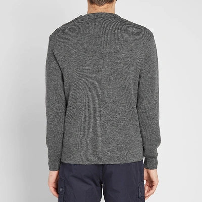 Shop Armor-lux 01901 Fouesnant Crew Knit In Grey