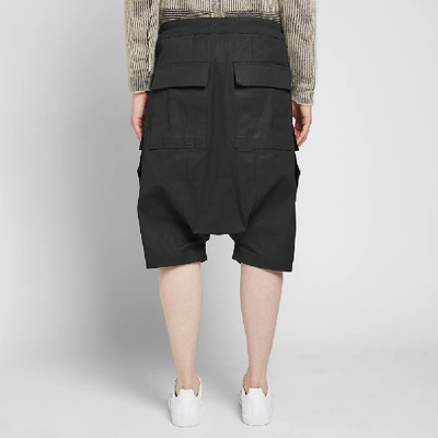 Shop Rick Owens Drawstring Cargo Pods Short In Black