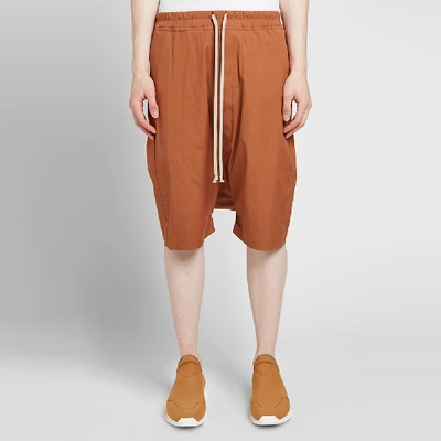 Shop Rick Owens Rick's Pods Short In Orange