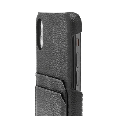 Shop Saint Laurent Grain Leather Iphone X Case In Black