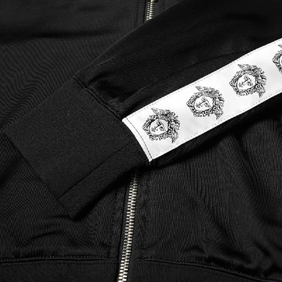 Shop Versace Medusa Taped Track Jacket In Black