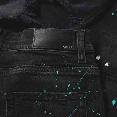 Shop Amiri Paint Splatter Jean In Black