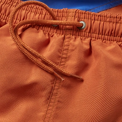 Shop Norse Projects Hauge Colour Block Swim Short In Orange