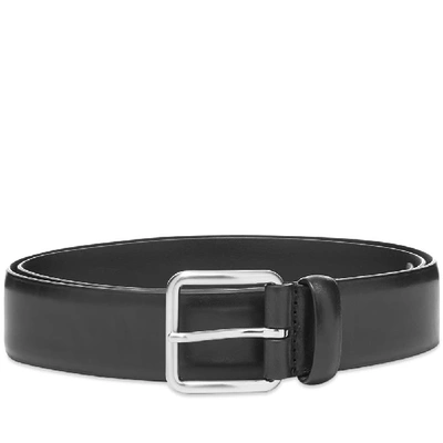 Shop Anderson's Full Grain Leather Belt In Black