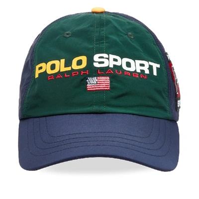 Shop Polo Ralph Lauren Sport Multi Logo Baseball Cap In Blue