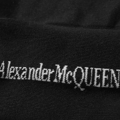 Shop Alexander Mcqueen Logo Heel Tab Sport Sock In Black
