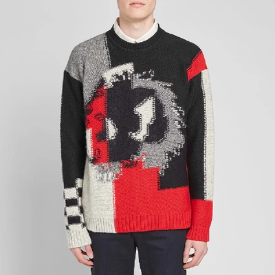 Shop Mcq By Alexander Mcqueen Mcq Alexander Mcqueen Monster Patchwork Knit In Red