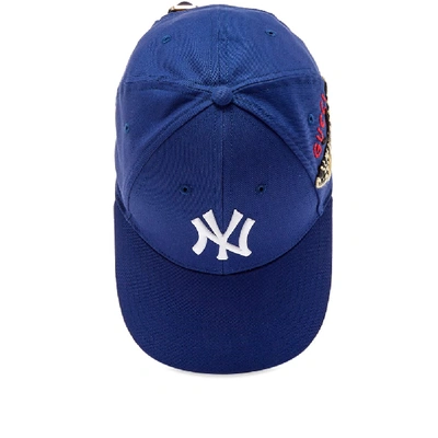 Shop Gucci Ny Yankees Baseball Cap In Blue