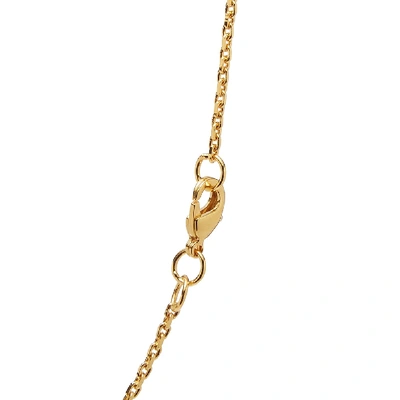 Shop Off-white Cross Logo Necklace In Gold