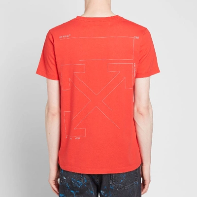 Shop Off-white Unfinished 3m Arrows Slim Tee In Red