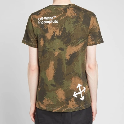 Shop Off-white Paintbrush Arrow Tee In Green