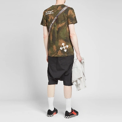 Shop Off-white Paintbrush Arrow Tee In Green