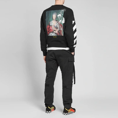 Shop Off-white Diagonals Mariana Crew Sweat In Black