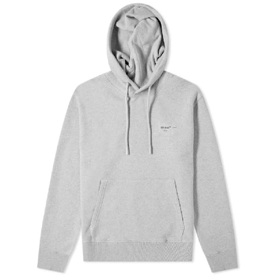 Shop Off-white "logo" Slim Popover Hoody In Grey