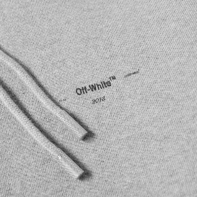 Shop Off-white "logo" Slim Popover Hoody In Grey