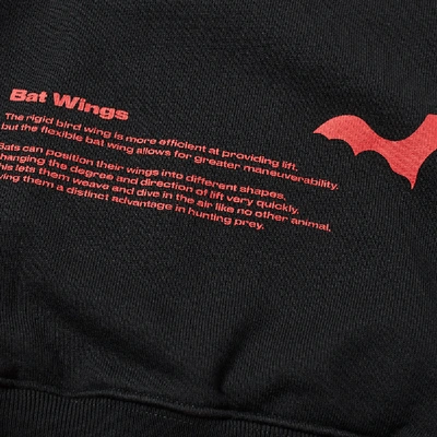 Shop Off-white Diagonal Sleeve Bats Slim Popover Hoody In Black