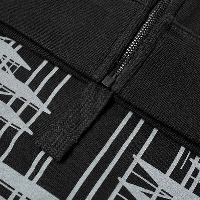 Shop Off-white Diagonal Sleeve Industrial Arrows Zip Hoody In Black