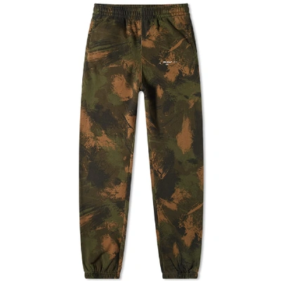 Shop Off-white Paintbrush Sweat Pant In Green