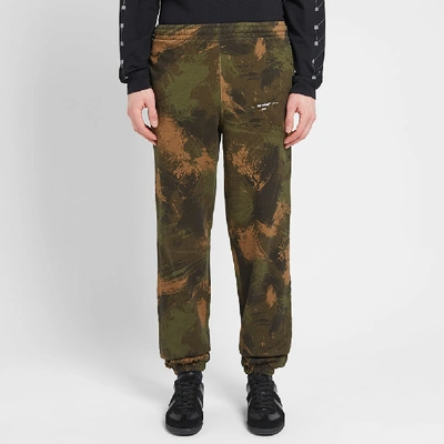 Shop Off-white Paintbrush Sweat Pant In Green
