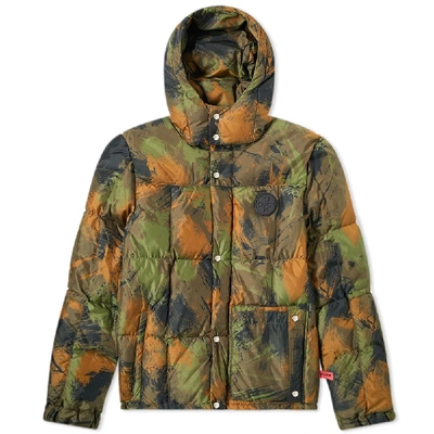 Shop Off-white Paintbrush Padded Jacket In Green