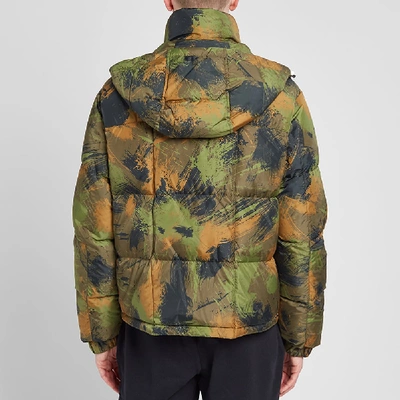 Shop Off-white Paintbrush Padded Jacket In Green