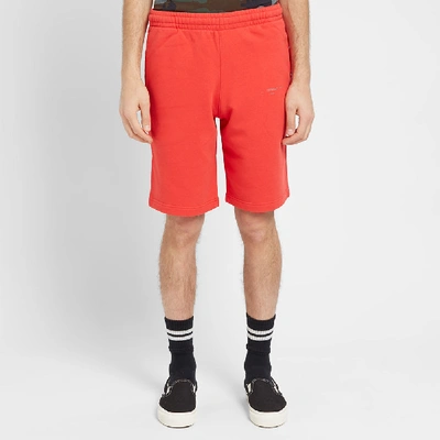 Shop Off-white Unfinished 3m Sweat Short In Red