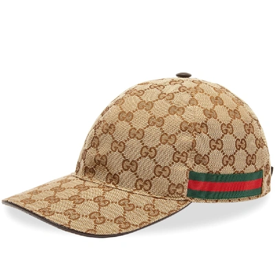 Shop Gucci Gg Jacquard Baseball Cap In Brown