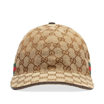 Shop Gucci Gg Jacquard Baseball Cap In Brown