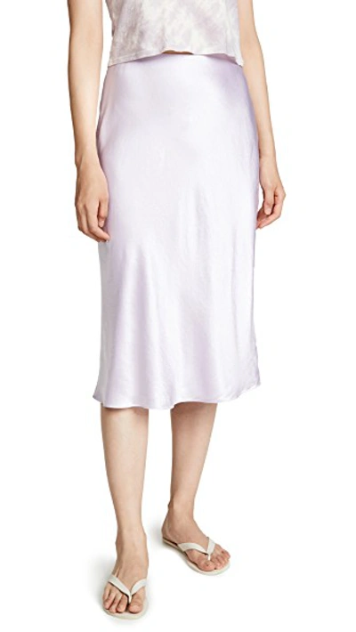 Shop Vince Slip Skirt In Pale Iris