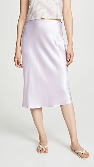 Shop Vince Slip Skirt In Pale Iris