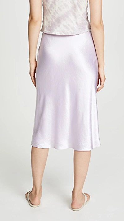 Shop Vince Slip Skirt In Pale Iris