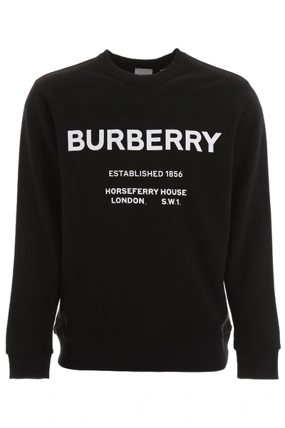 Shop Burberry Logo Print Sweater In Black