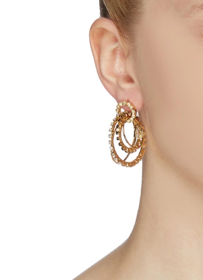 Shop Rosantica 'rock' Glass Crystal Hoop Drop Earrings
