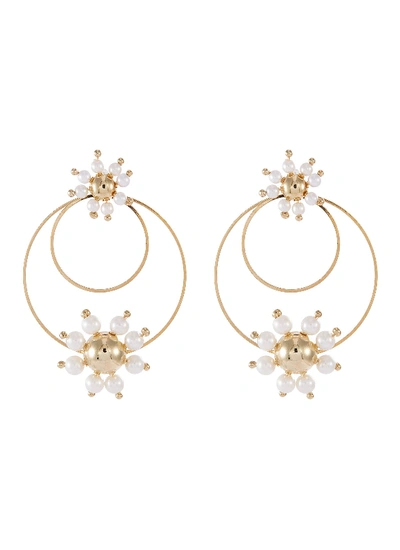 Shop Rosantica 'daisy' Faux Pearl Double Hoop Earrings