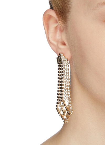 Shop Rosantica 'oasis' Glass Crystal Lattice Drop Earrings In Black