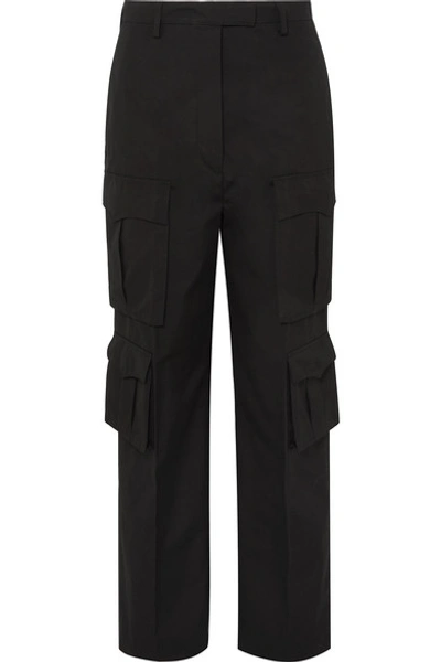 Shop Prada Cotton-gabardine Cargo Pants In Black