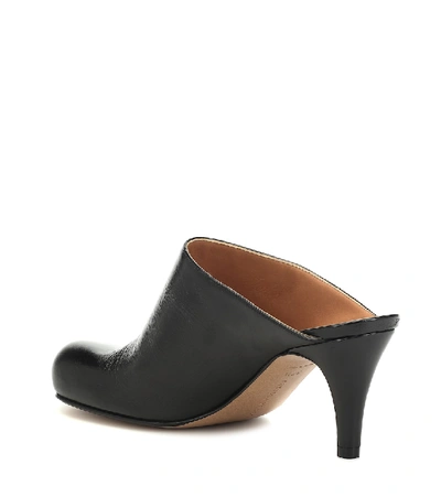 Shop Bottega Veneta Leather Mules In Black