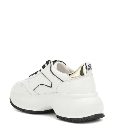 Shop Hogan Maxi I Active Leather Sneakers In White