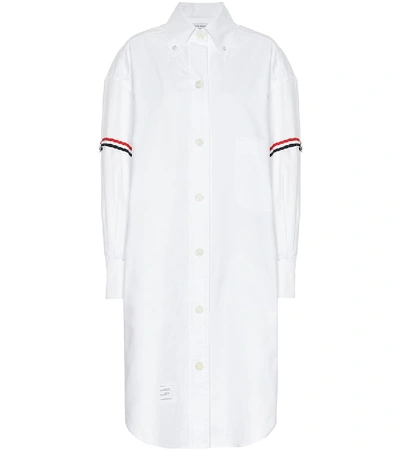 Shop Thom Browne Cotton Shirt Dress In White
