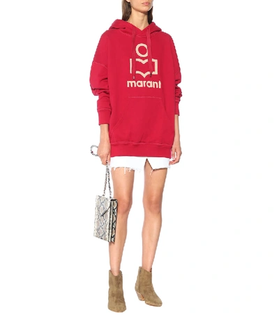 Shop Isabel Marant Étoile Mansel Oversized Cotton-blend Hoodie In Pink