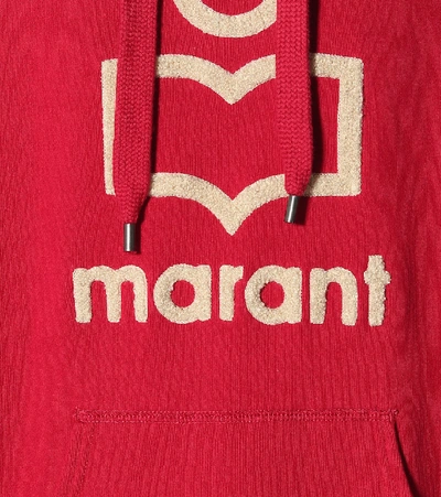 Shop Isabel Marant Étoile Mansel Oversized Cotton-blend Hoodie In Pink