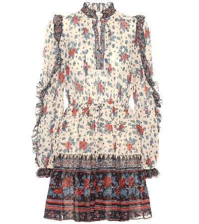 Shop Ulla Johnson Dani Floral Silk Georgette Dress In Multicoloured